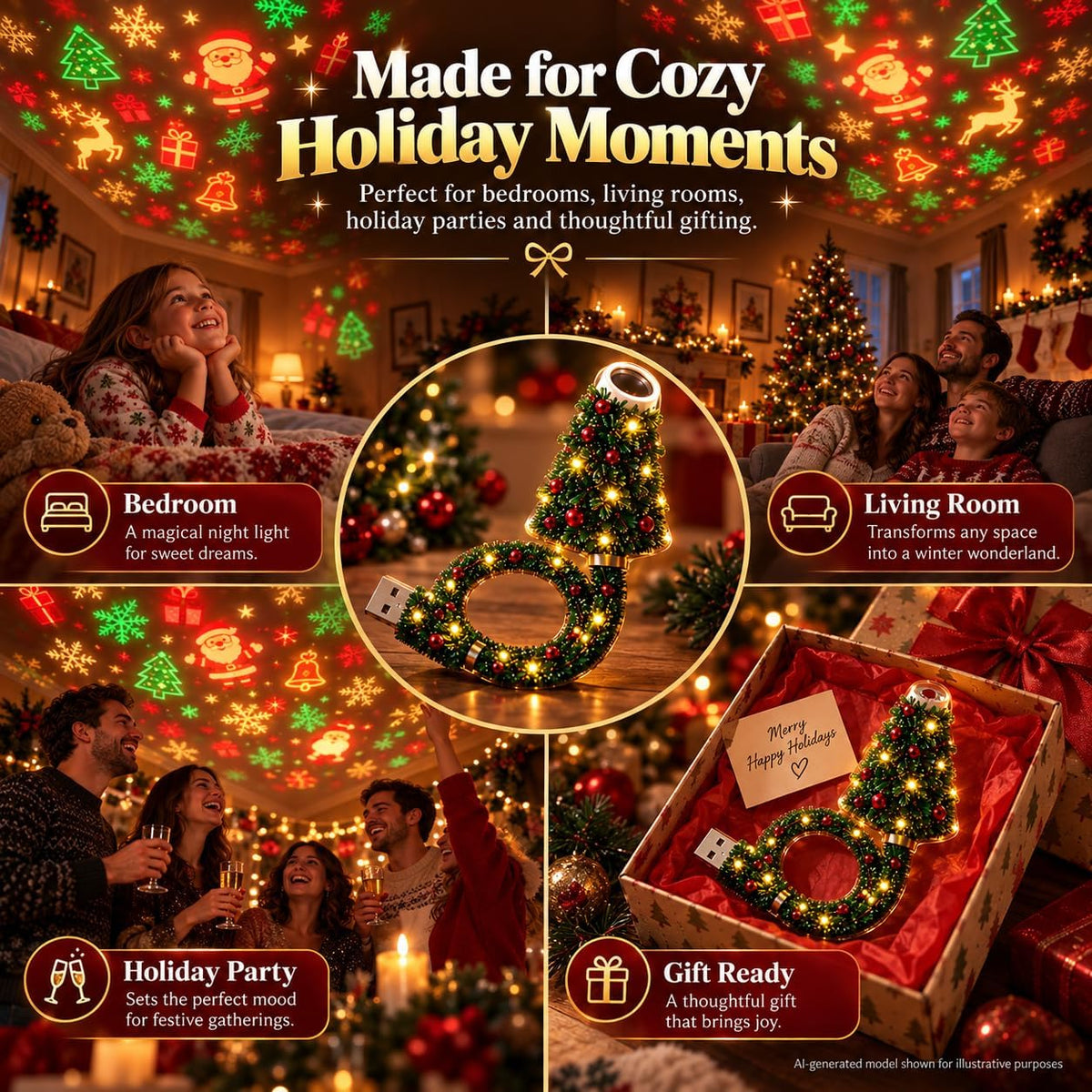 Jollvia™ Christmas Projector Light