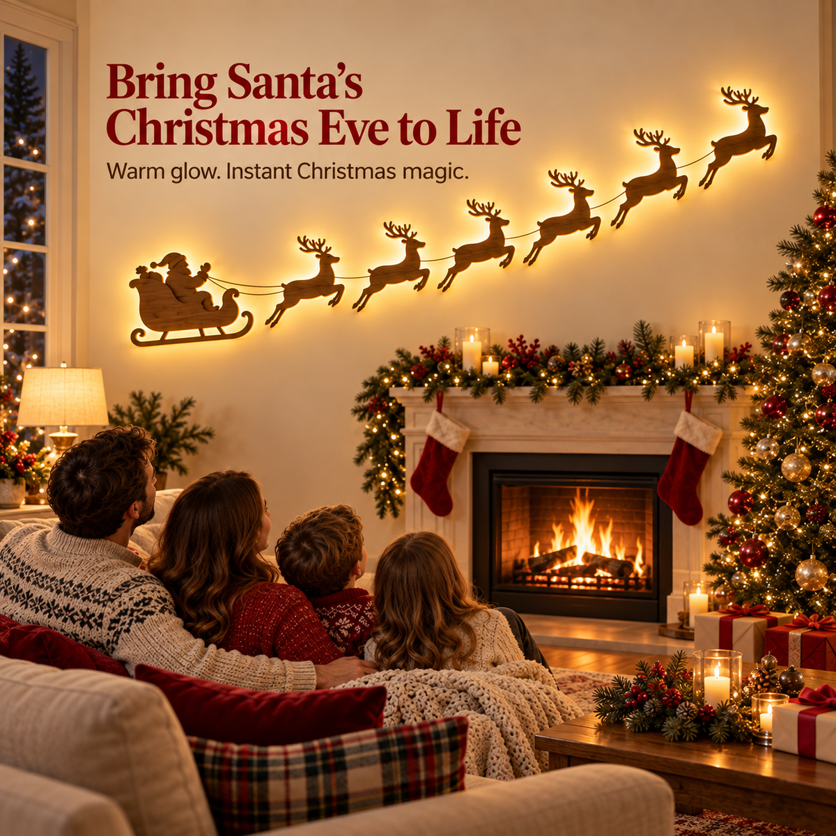 Jollvia™ Christmas Sleigh Wall Lights