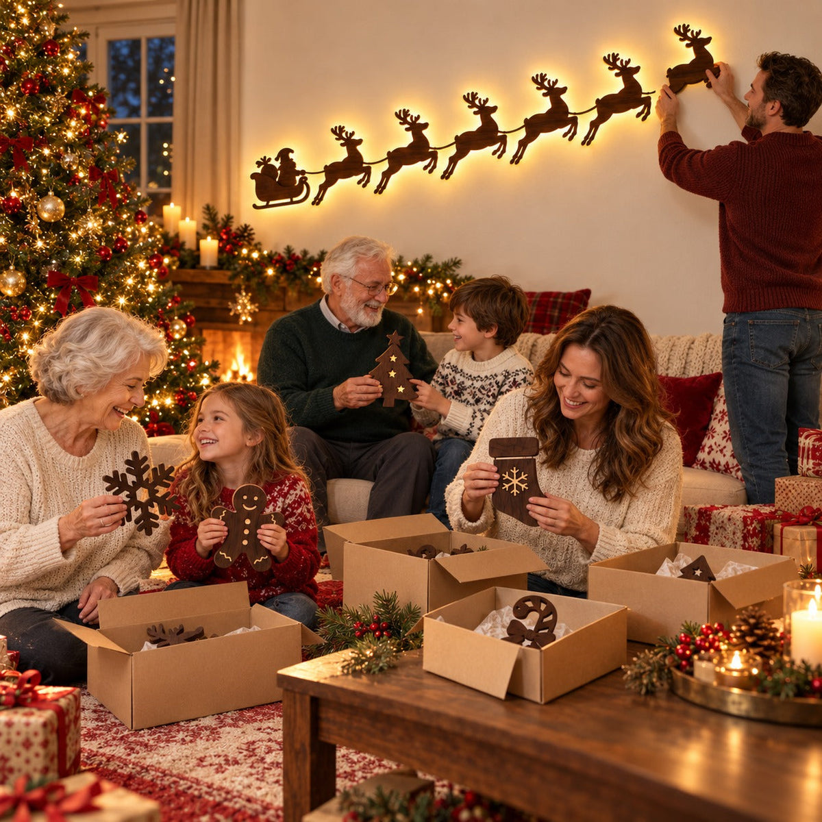 Jollvia™ Christmas Sleigh Wall Lights